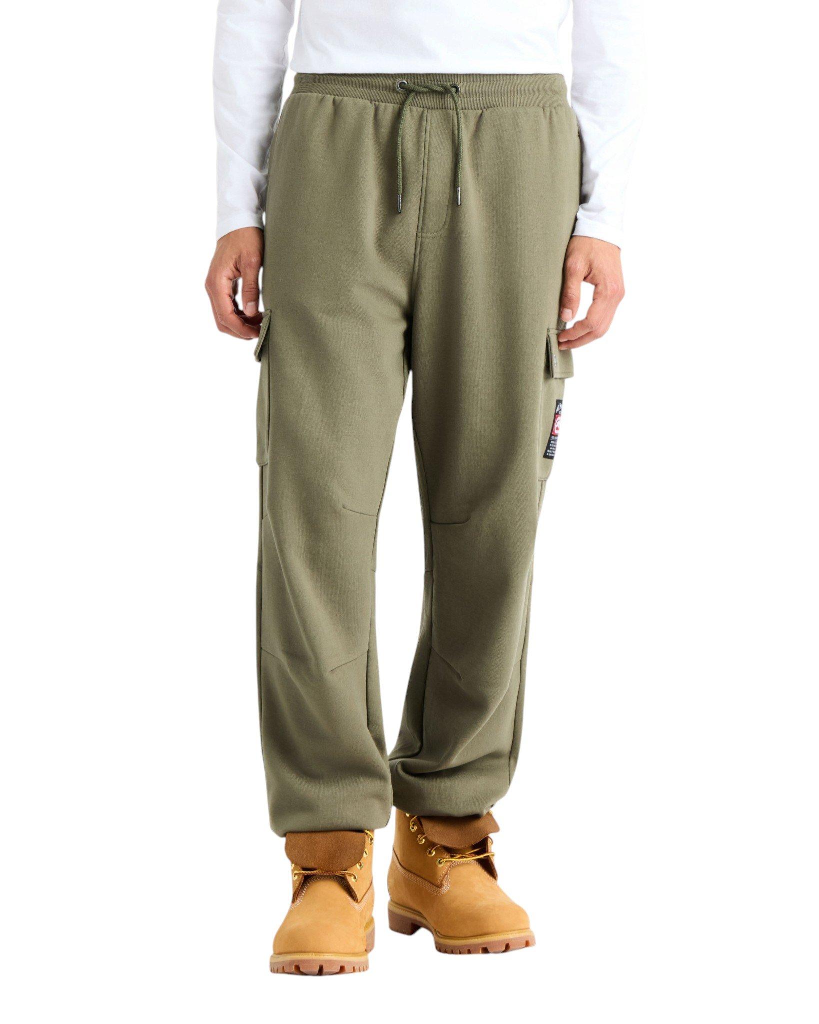 ecko unltd. Men's Cargo Pocket Fleece Baggy Pant - Olive - OLIVE